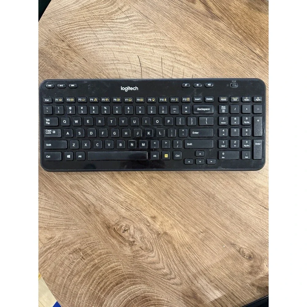 Logitech K360 Y-R0017 Wireless Keyboard Black with USB Reciever Tested Working